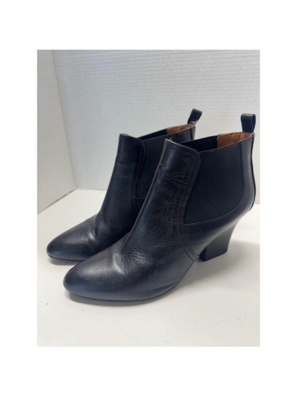 & Other Stories Black Leather Chelsea Ankle Boots Italy Size 41 US 10.5
